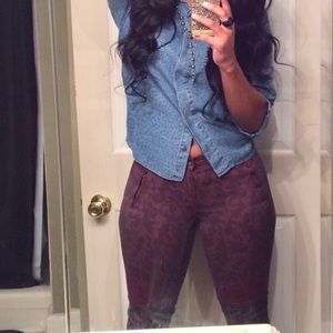 Burgundy Calvin Klein jeans